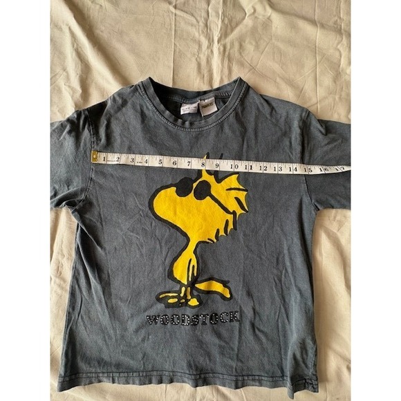 Zara Woodstock Peanuts T-shirt Girls 9-10 Y Gray Graphic Print Logo Short Sleeve - Picture 6 of 10